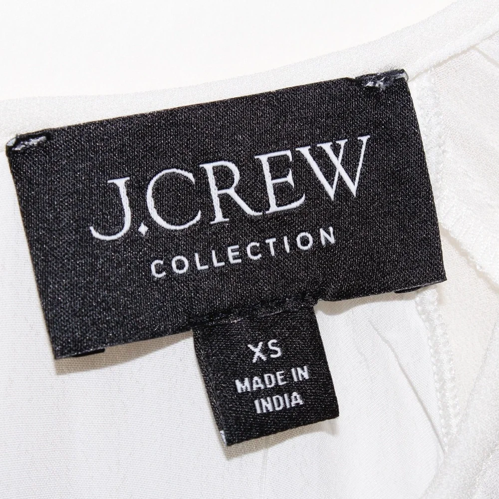 J. Crew Collection Ruffle Top in Viscose Chiffon